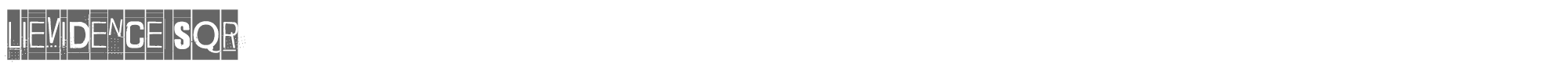 Lievidence Lievidence SQR.ttf font preview